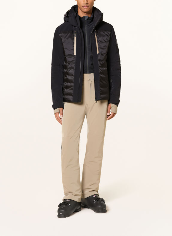 toni sailer Veste de ski KARL NOIR / BEIGE