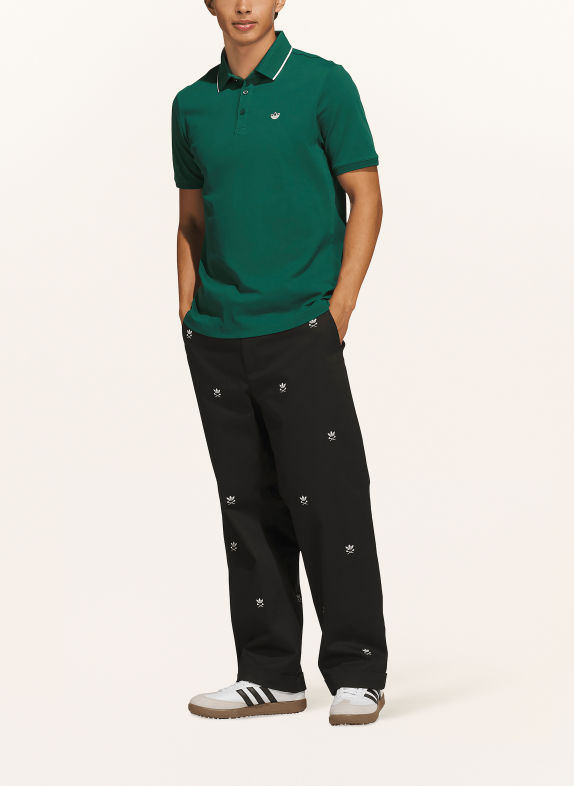 adidas Originals Piqué-poloshirt ORIGINAL TWISTKNIT TREFOIL DONKERGROEN / WIT