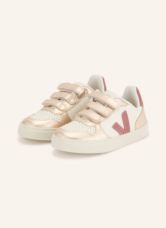 VEJA Sneaker SMALL V-10 PLATIN / ALTROSA / WEISS