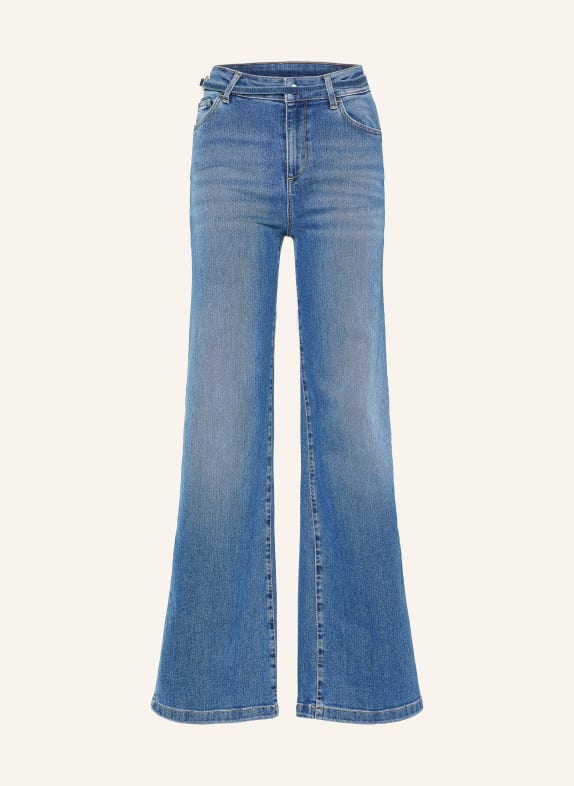 LIU JO Flared jeans 7S899 Den.Blue short bubbl