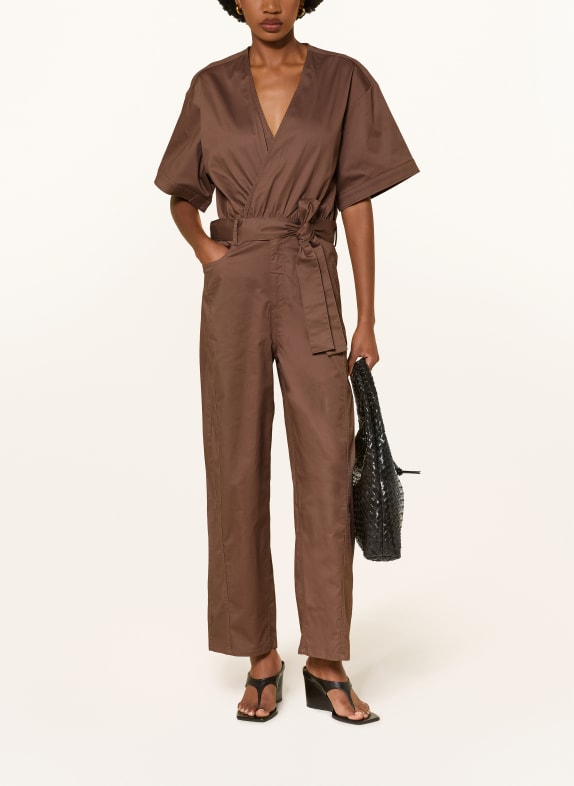 InWear Jumpsuit GABBYIW met wikkellook BRUIN