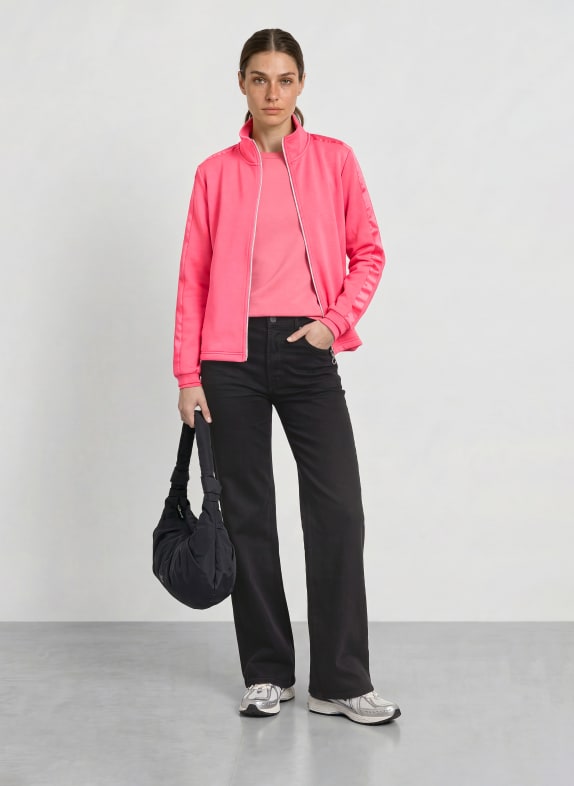JOY sportswear Sweatvest LIZZY met galonstrepen ROZE