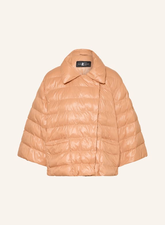 LUISA CERANO Quilted jacket with 3/4-length sleeves CAMEL