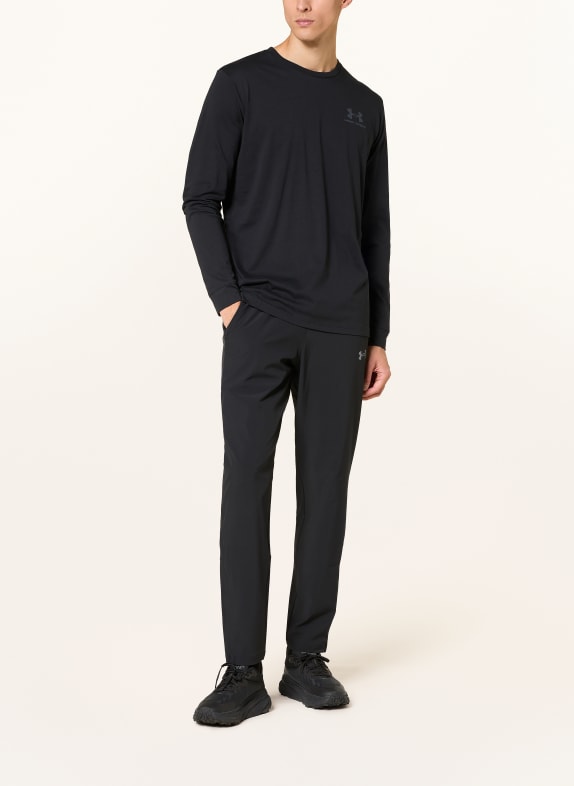 UNDER ARMOUR Tricouri cu mânecă lungă NEGRU