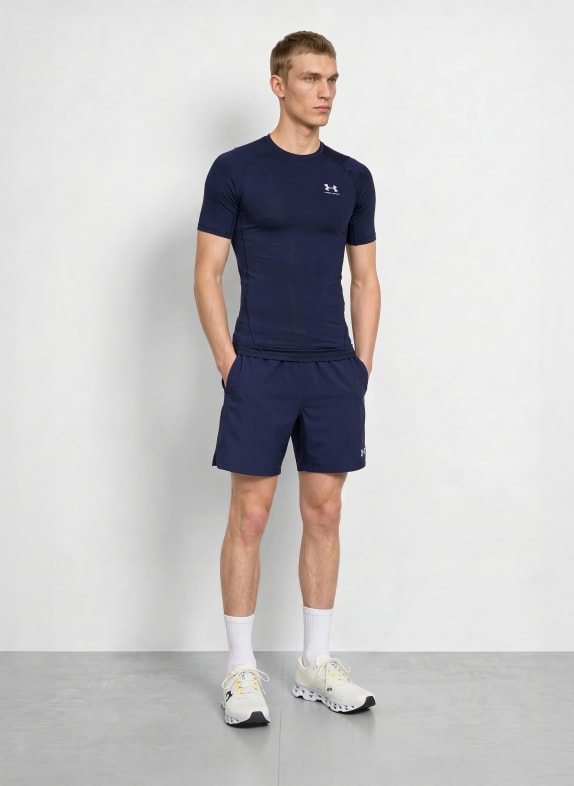 UNDER ARMOUR Trainingsshirt UA HEATGEAR® ARMOUR DONKERBLAUW / WIT