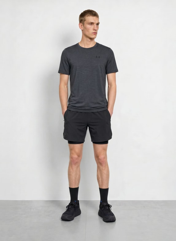 UNDER ARMOUR Trainingsshirt UA VANISH ELITE SEAMLESS DONKERGRIJS / ZWART