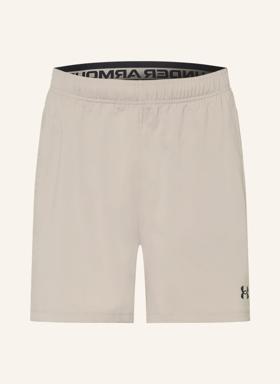 UNDER ARMOUR Trainingsshorts UA VANISH WOVEN 2.0 HELLBRAUN / SCHWARZ