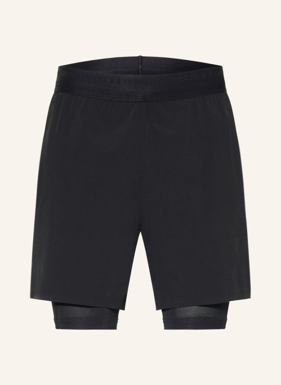UNDER ARMOUR 2 v 1 tréninkové šortky UA VANISH ELITE ČERNÁ