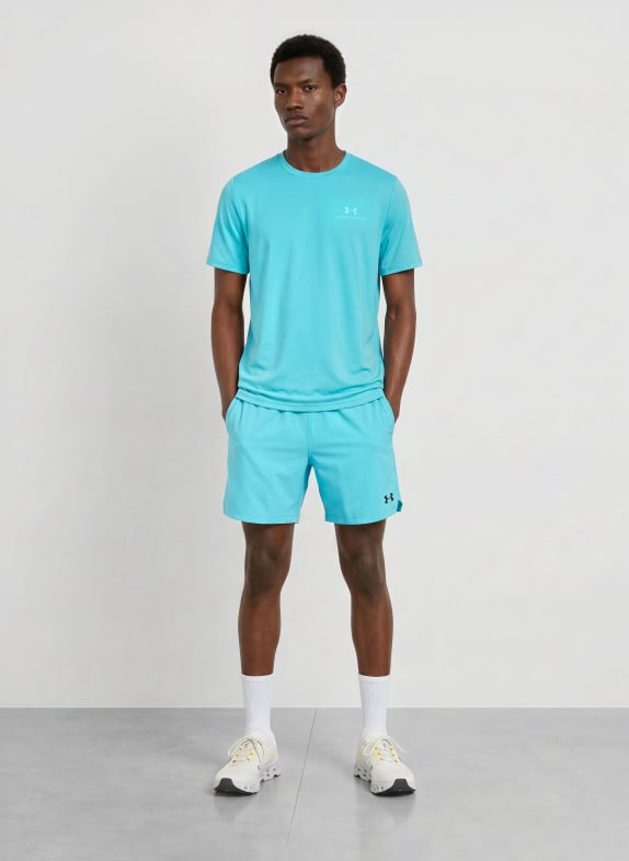 UNDER ARMOUR Trainingsshort UA VANISH WOVEN 2.0 NEONBLAUW / ZWART