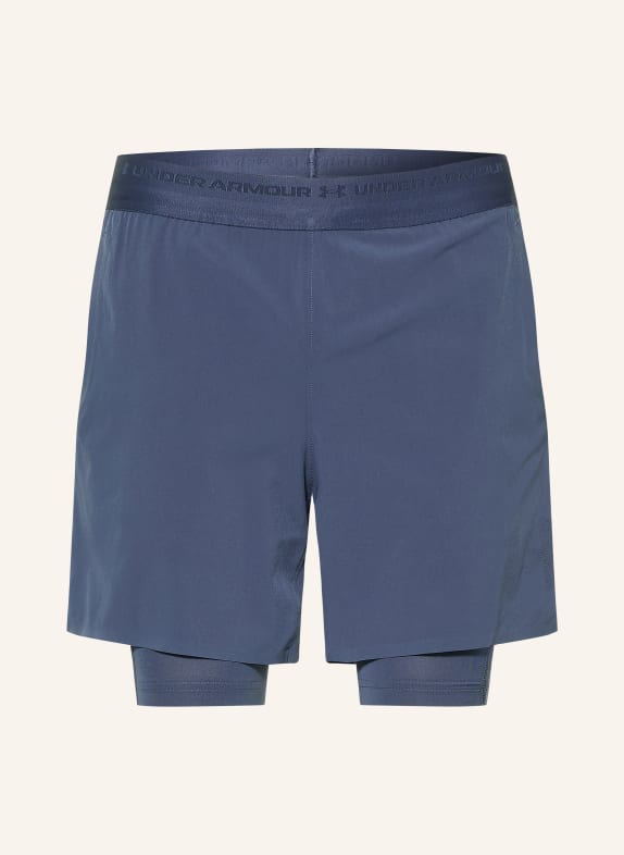 UNDER ARMOUR Short d'entraînement 2-en-1 UA VANISH ELITE BLEU