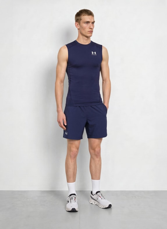 UNDER ARMOUR Sporttop UA HEATGEAR® COMPRESSION DONKERBLAUW / WIT
