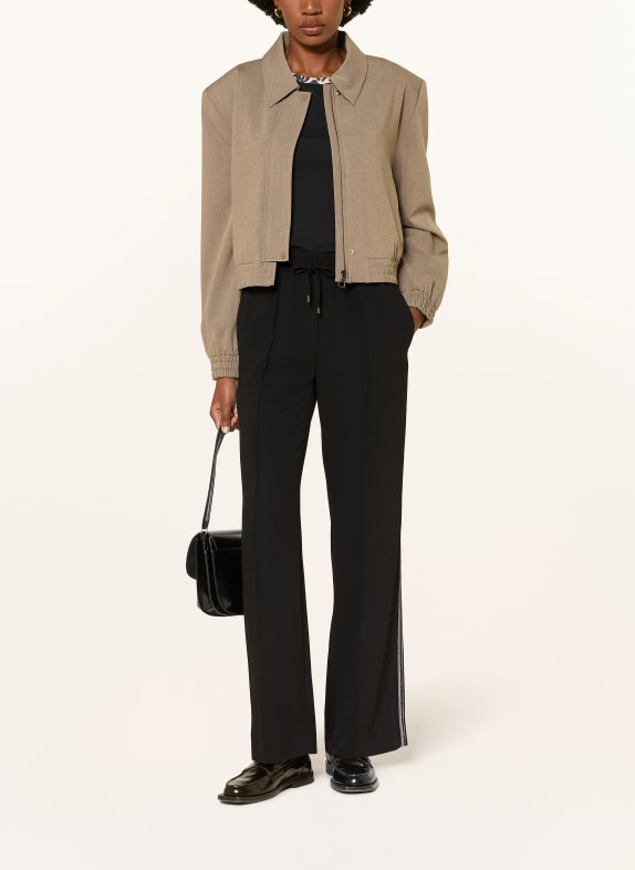 MARC CAIN Marlene-broek WASHINGTON met galonstrepen 900 black new