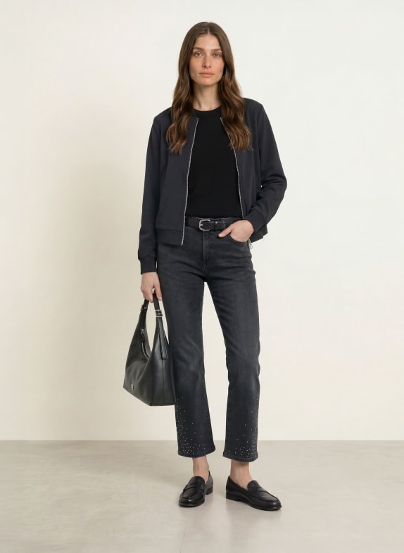 MARC CAIN Cropped Jeans FORLI mit Nieten 900 black new
