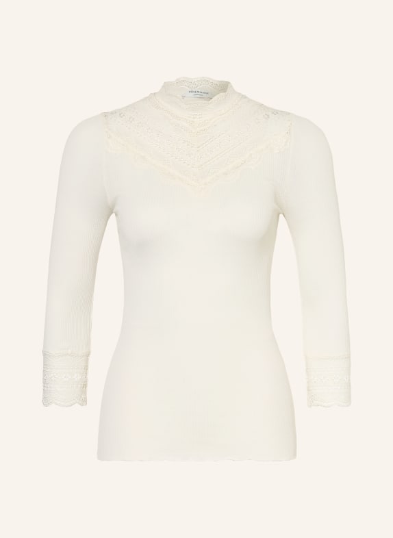 rosemunde Longsleeve BENITA mit Seide und 3/4-Arm WEISS