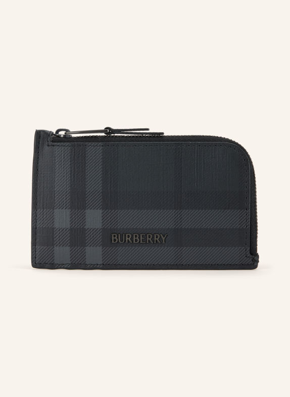 BURBERRY Card wallet with coin pocket BLACK / GRAY