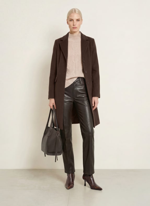 FUCHS SCHMITT Manteau en laine LATINA MARRON FONCÉ
