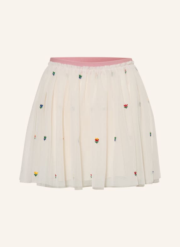 STELLA McCARTNEY KIDS Spódnica z siateczki ECRU / CZERWONY / GRANATOWY