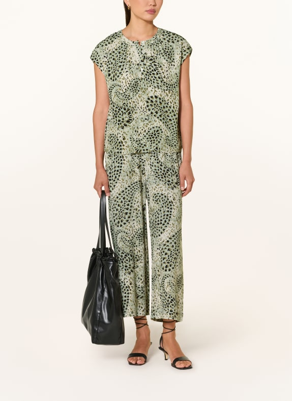 s.Oliver BLACK LABEL Blouseshirt LICHTGROEN / KAKI / ZWART