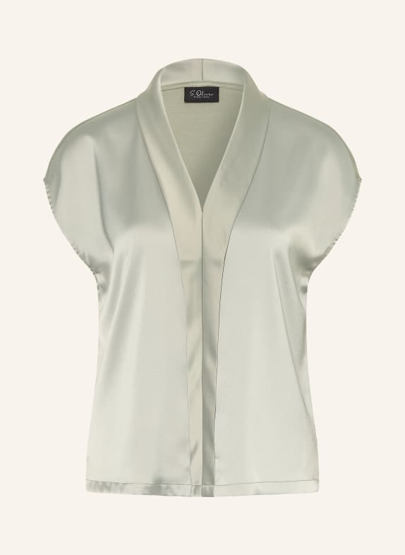 s.Oliver BLACK LABEL T-Shirt im Materialmix HELLGRÜN