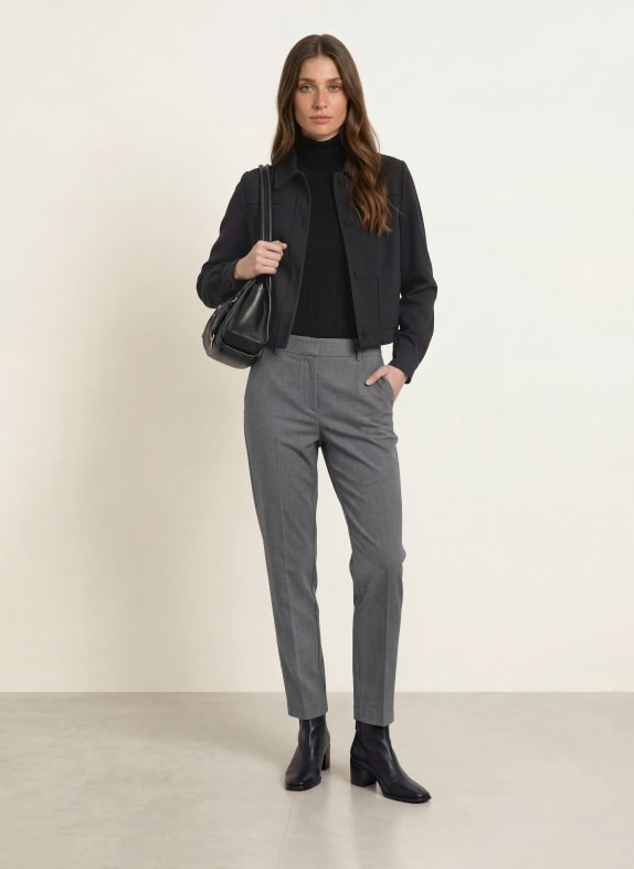 Dondup 7/8 broek NIMA van flanel DONKERGRIJS