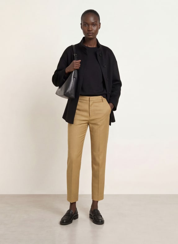Dondup 7/8 broek NIMA van flanel CAMEL