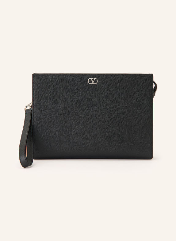 VALENTINO GARAVANI Pochette VLOGO SIGNATURE NOIR / ARGENT