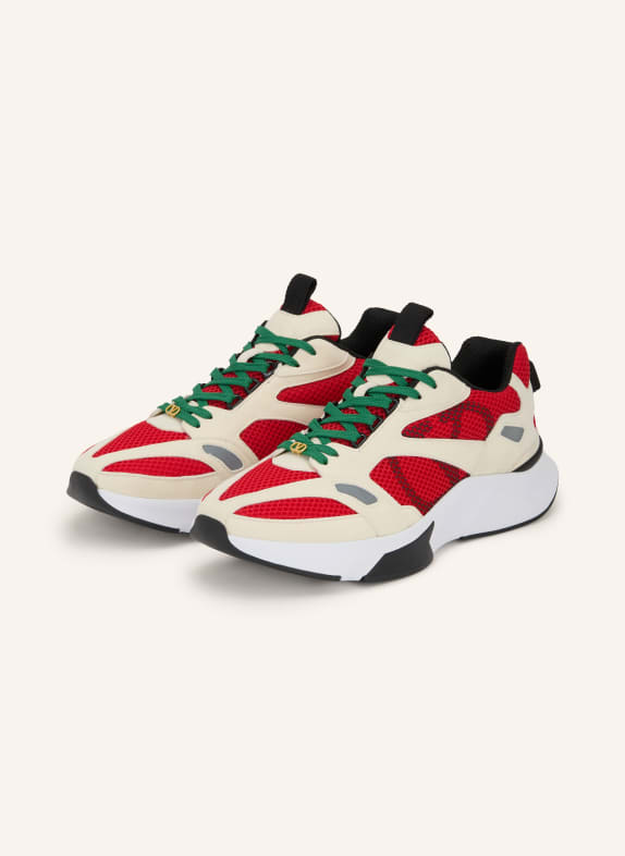 VALENTINO GARAVANI DEMIVEE Sneakers RED / ECRU / DARK GREEN