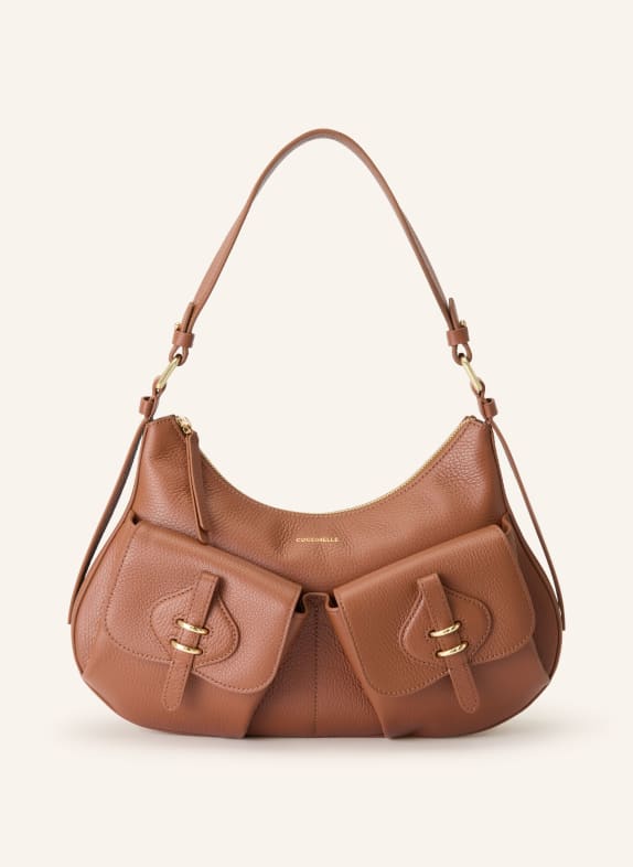 COCCINELLE MAVERY Shoulder Bag COGNAC