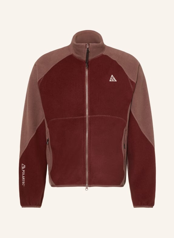 Nike ACG "WOLF TREE" Fleece jacket DARK RED / DUSKY PINK / WHITE