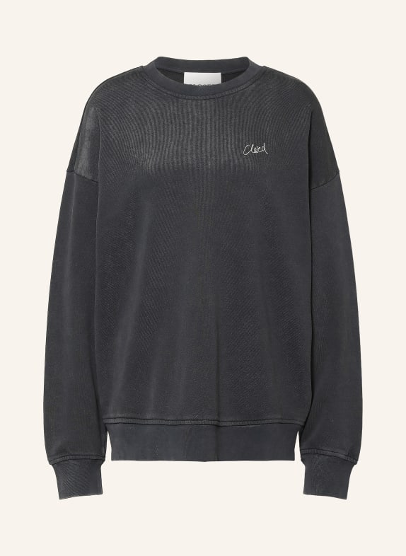 CLOSED Oversized-Sweatshirt ZWART / WIT