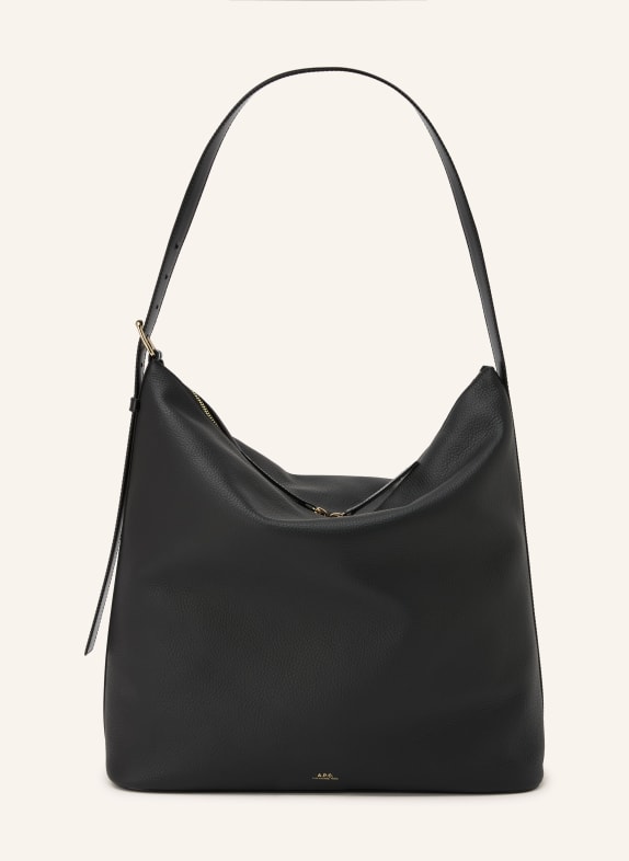 A.P.C. Schultertasche VERA MAXI SCHWARZ / GOLD