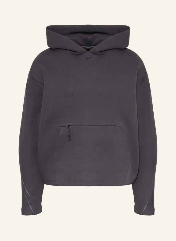 Nike Oversized mikina s kapucí SPORTSWEAR TECH TMAVĚ ŠEDÁ