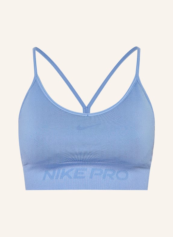 Nike Sport-bh PRO SEAMLESS LICHTBLAUW