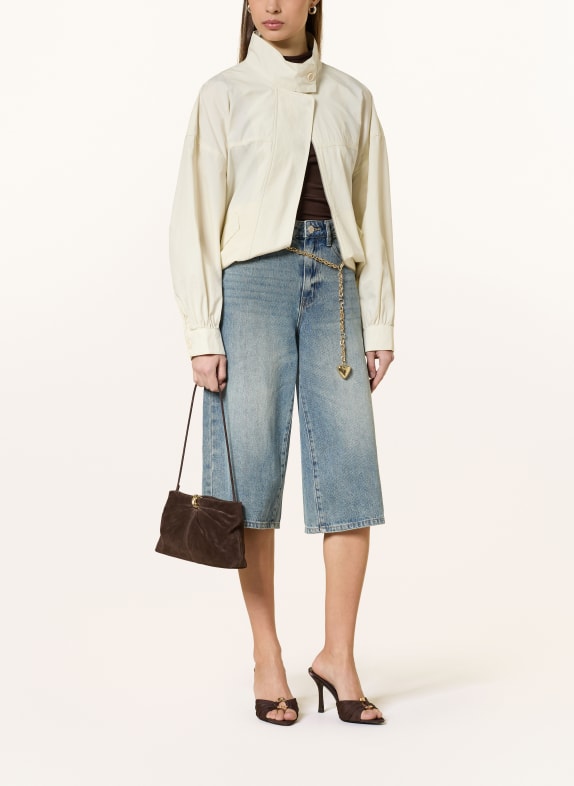 LOEFFLER RANDALL Clutch CORRINE MARRON FONCÉ / GOUD
