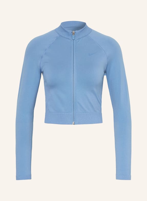 Nike Trainingsjas PRO SEAMLESS LICHTBLAUW