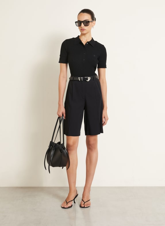 Courrèges Gebreid poloshirt ZWART