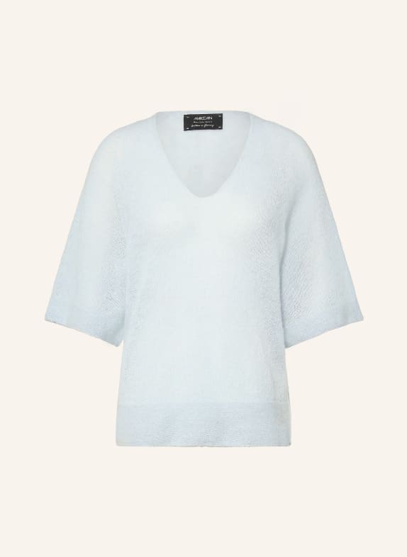 MARC CAIN Pull en maille avec de l'alpaga et du mohair 318 niagara mist