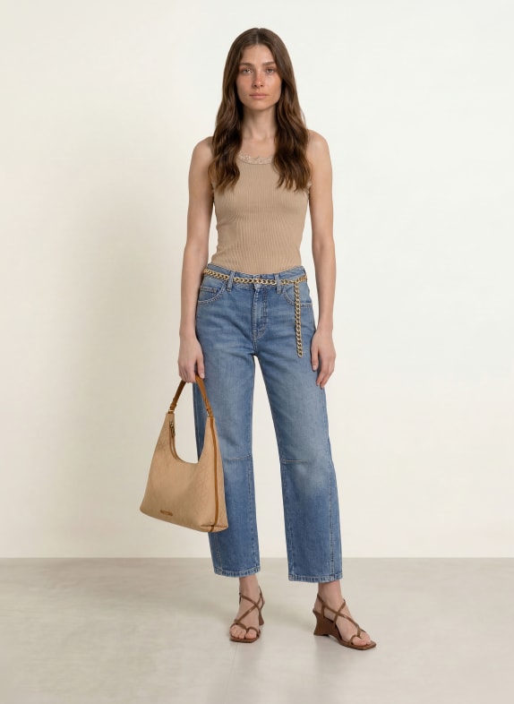 rosemunde Top RMWBALTA met kant CAMEL