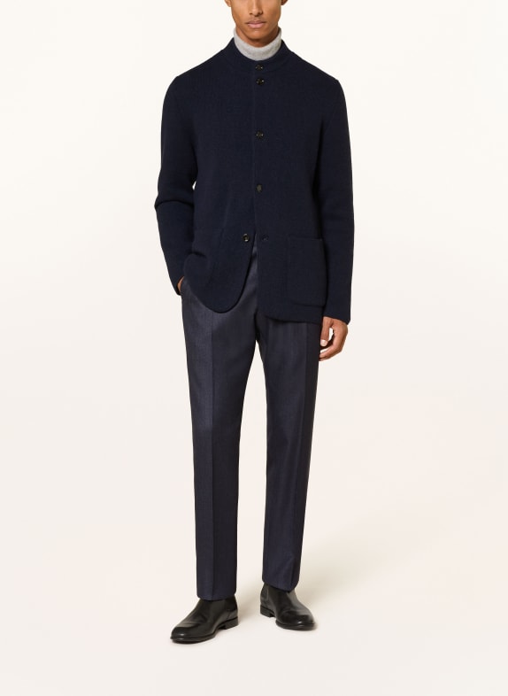 LARDINI Vest van kasjmier DONKERBLAUW