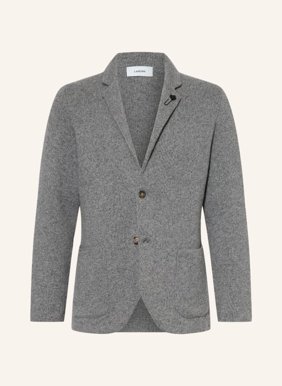 LARDINI Extra Slim Fit Knit Jacket GRAY