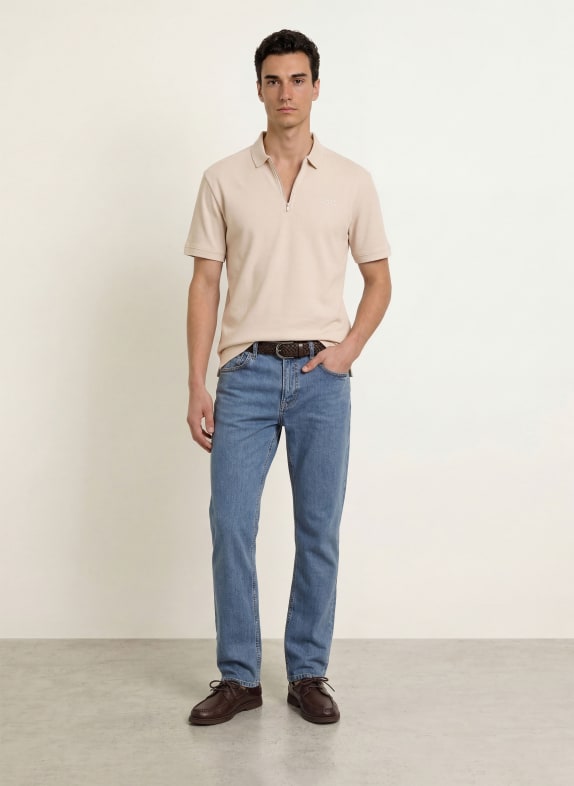 BOSS Jersey-Poloshirt RIBNYLON BEIGE