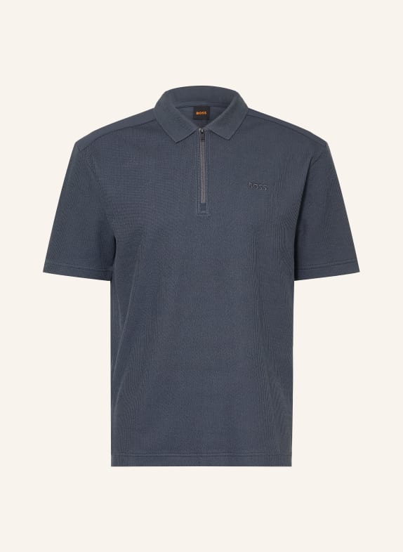 BOSS Jersey-Poloshirt RIBNYLON DUNKELGRAU