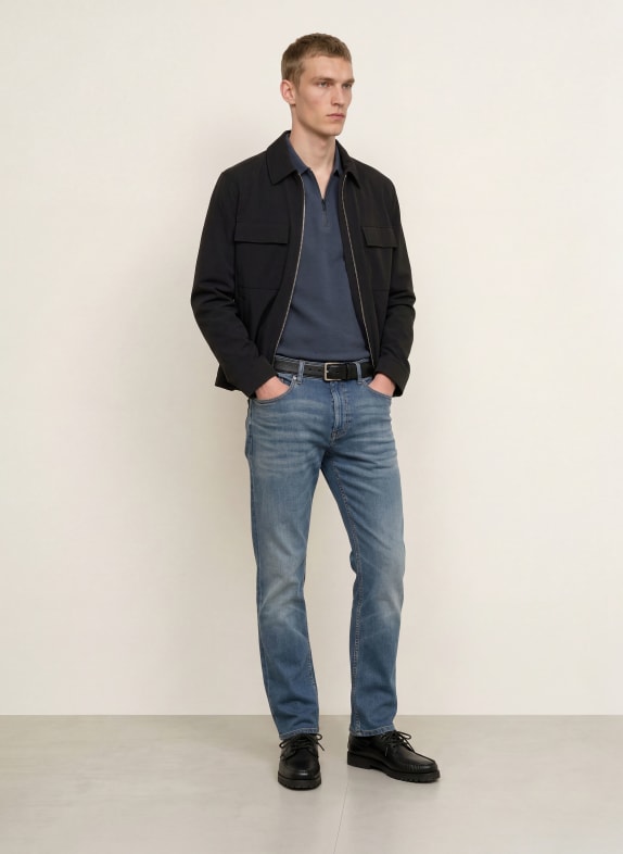 BOSS Jersey-poloskjorte RIBNYLON MØRKEGRÅ