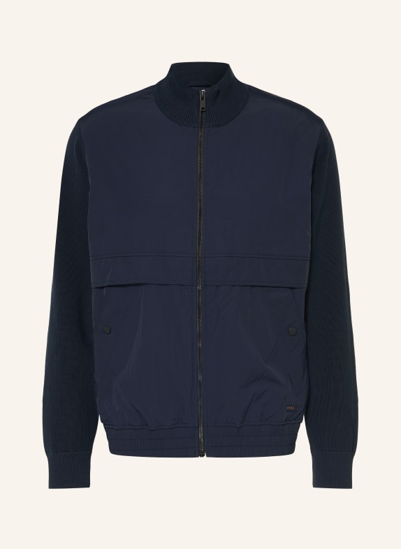 BOSS Blouson KOBELLO im Materialmix DUNKELBLAU