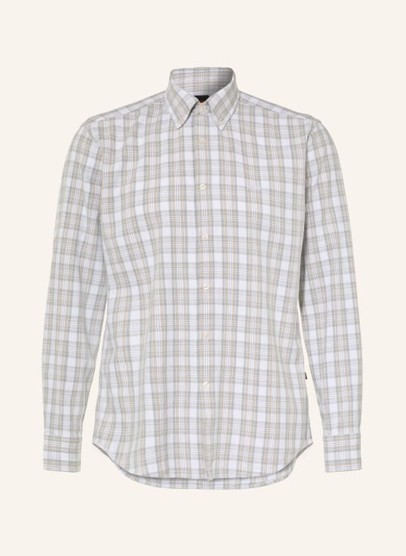 BOSS Hemd RICOPLUS Regular Fit WEISS / BEIGE / GRAU