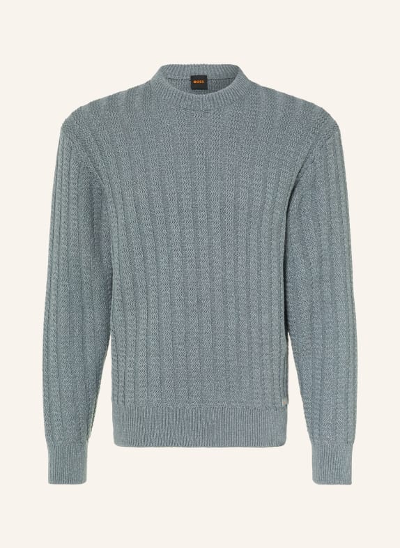 BOSS Pullover ARAKINGO BLAUGRAU