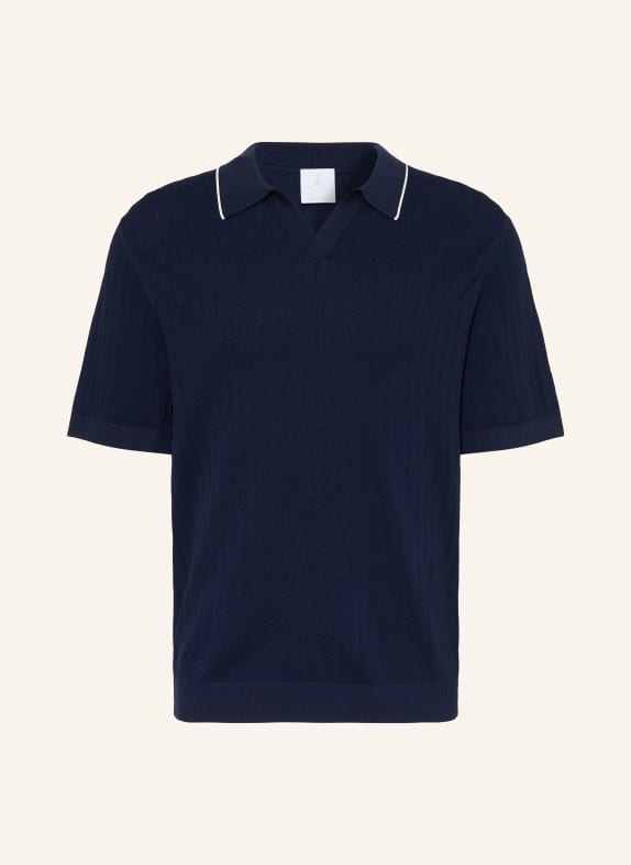JORDAN Loose-Fit Knit Polo Shirt DARK BLUE