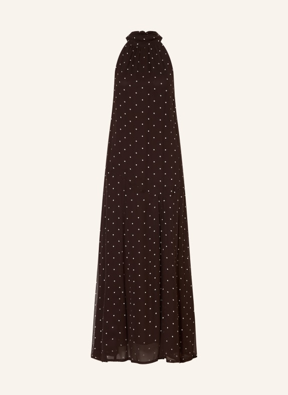 Part Two Tie-neck dress DORTHEMIEPW DARK BROWN / CREAM