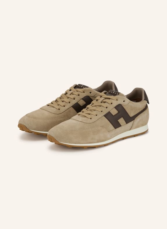 HOGAN Sneaker H699 BEIGE / MÖRKBRUN