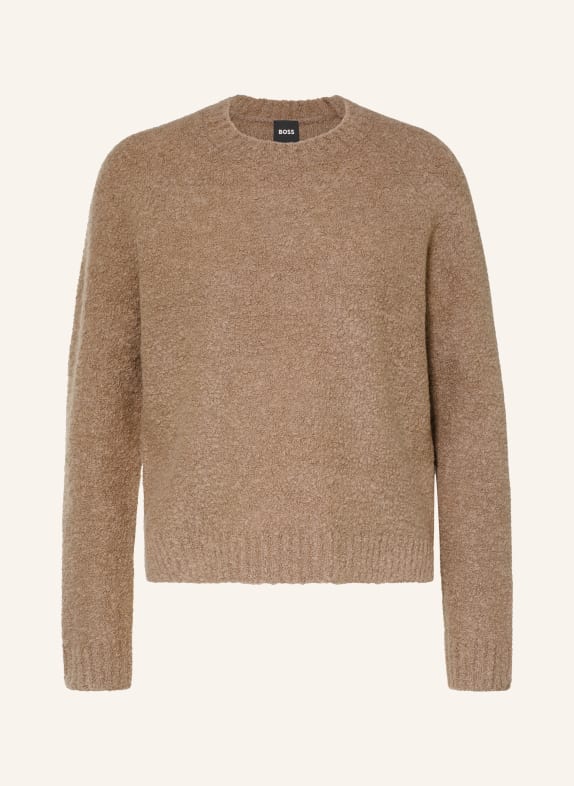BOSS Pull bouclé FEBISANA TAUPE